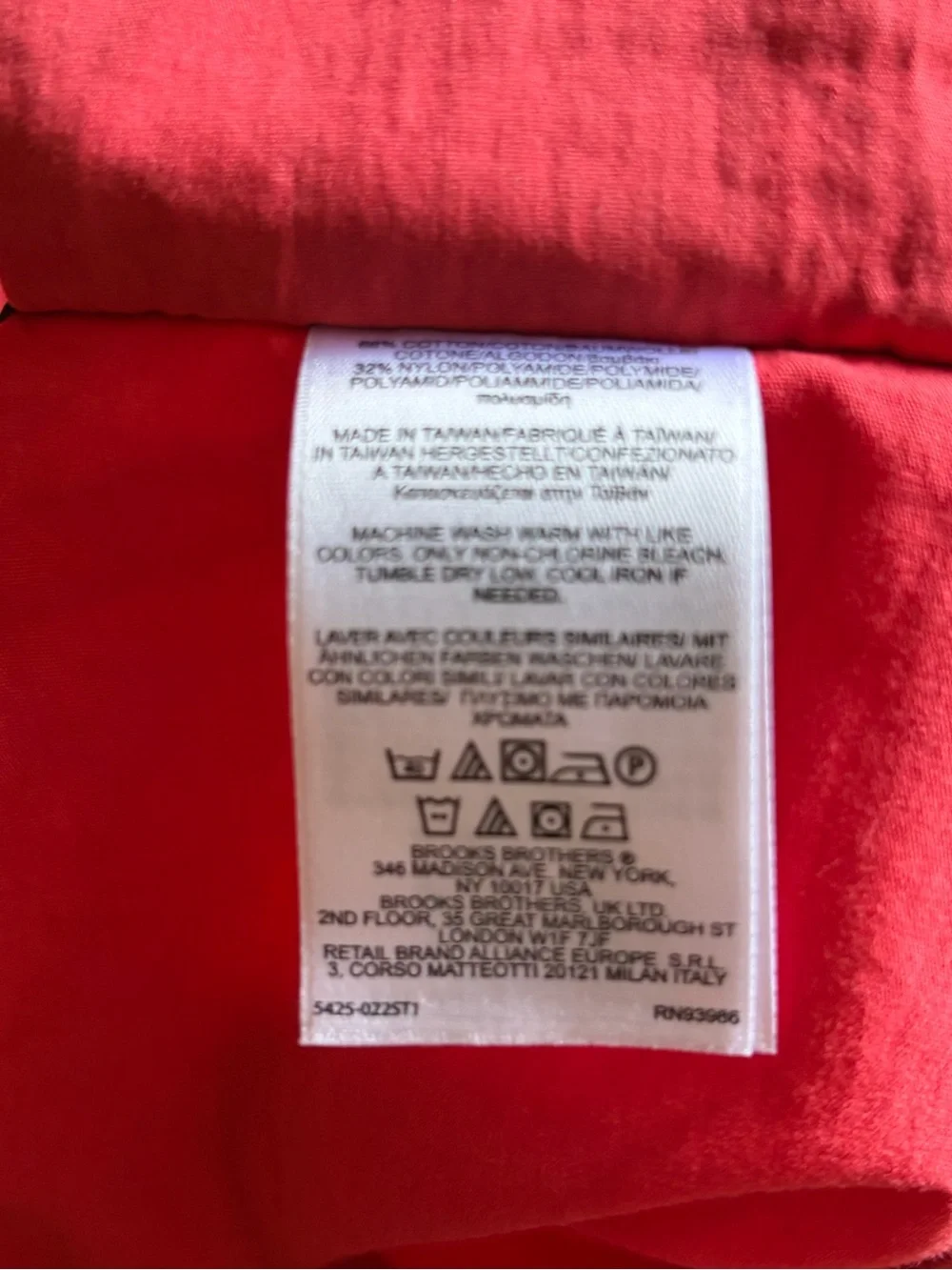 Brooks brothers men red two striped board shorts swim bathing suit shorts sz 33